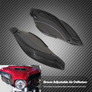 Aile latérale déflectrice noire montée sur le carénage batwing d'une Harley-Davidson Touring - vue 8