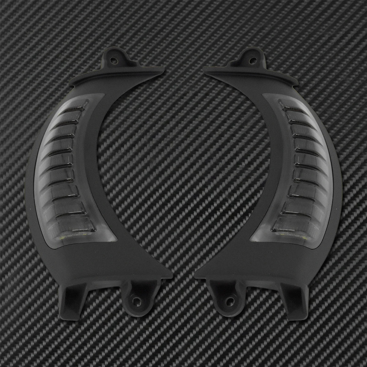Clignotant avant LED noir avec veilleuse latérale ambre/blanc pour Harley Touring Road Glide - vue 6