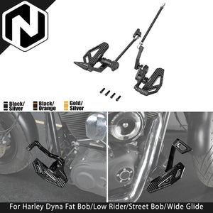 Kit complet de commandes avancées (repose-pieds, levier de sélecteur, pédale) pour Harley-Davidson Dyna Fat Bob, Street Bob, Low Rider & Wide Glide (2000-2017) – photo 1/9