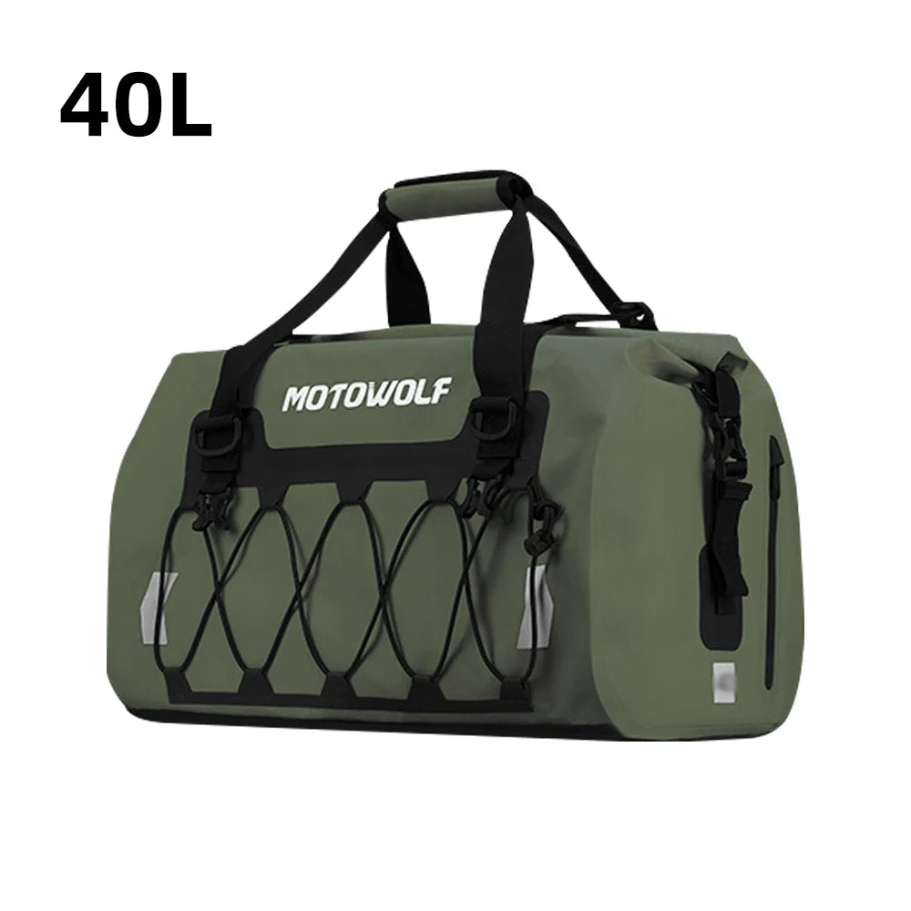 Sac de selle arrière noir étanche pour moto - vue 8