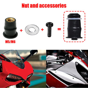 Écrous en caoutchouc pour fixation de pare-brise de moto - vue 5