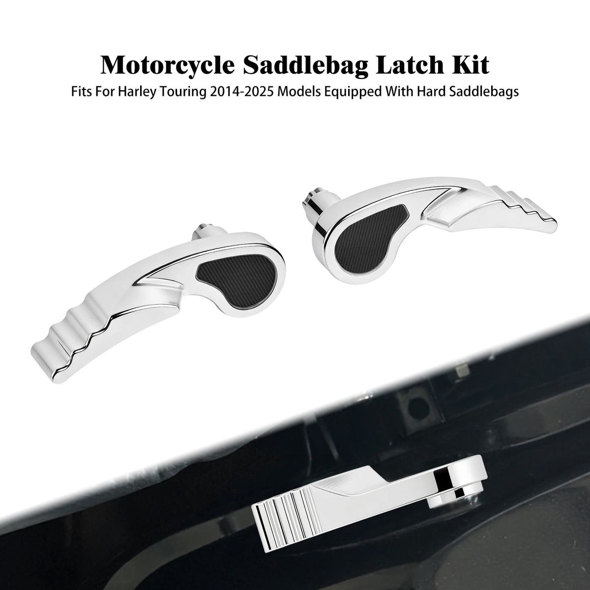 Fermoir de sacoche chromé pour Harley-Davidson Touring - vue 9