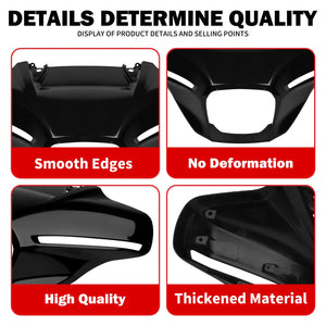 Kit de carénage avant noir avec support d'instruments pour Harley-Davidson Street Glide - vue 6