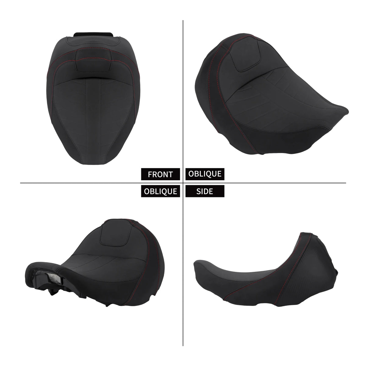 Selle solo conducteur noire pour Harley-Davidson Touring CVO - vue 4