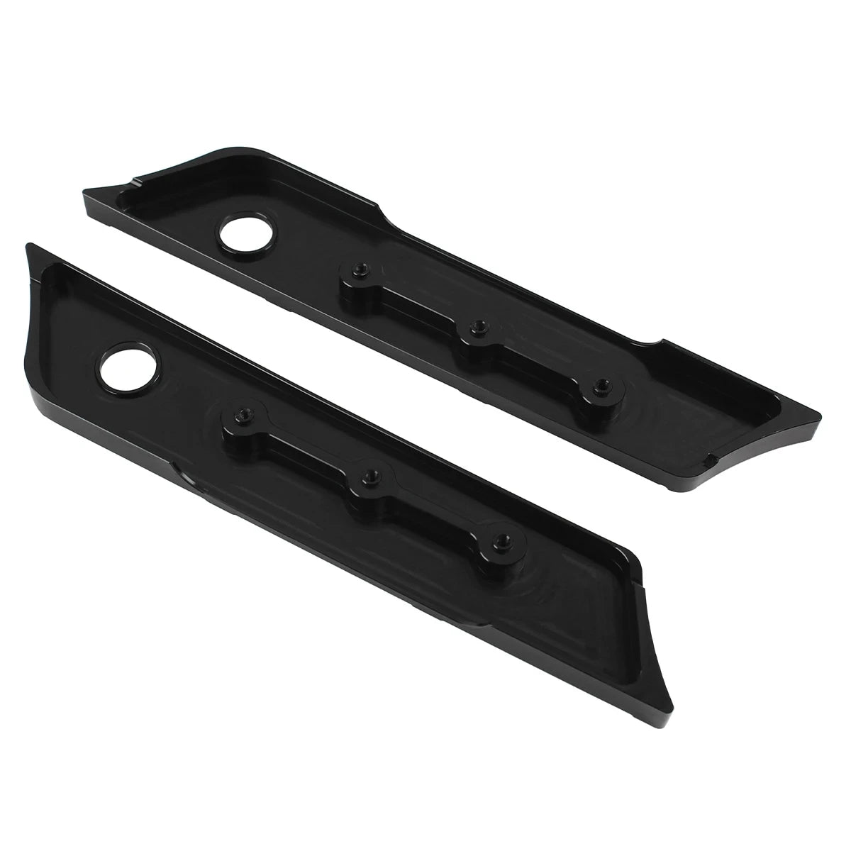 Cache-loquets de sacoches CNC noir pour Harley Touring - vue 3