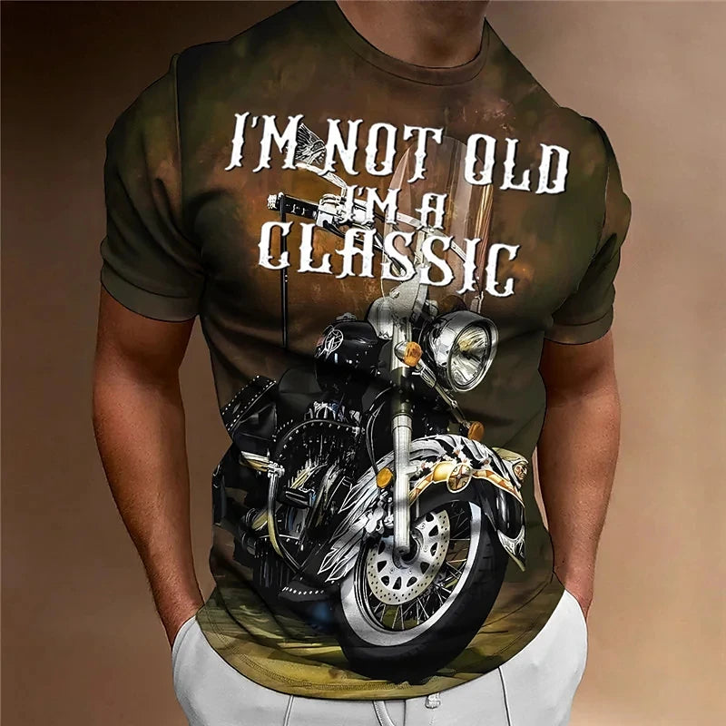 T-shirt Moto Homme 1976 Racing Vintage Imprimé 3D Manches Courtes - vue 5