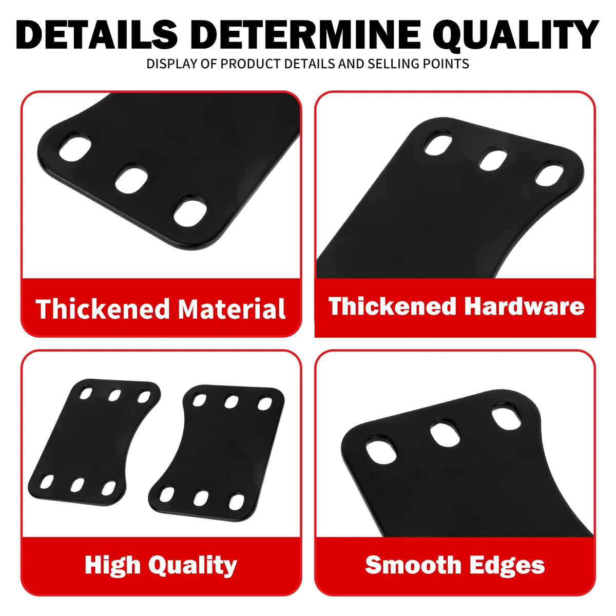 Support de rehausse de garde-boue avant noir pour Harley-Davidson Touring - vue 4