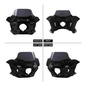 Carénage de phare avant ABS noir avec support pour Harley-Davidson - vue 5