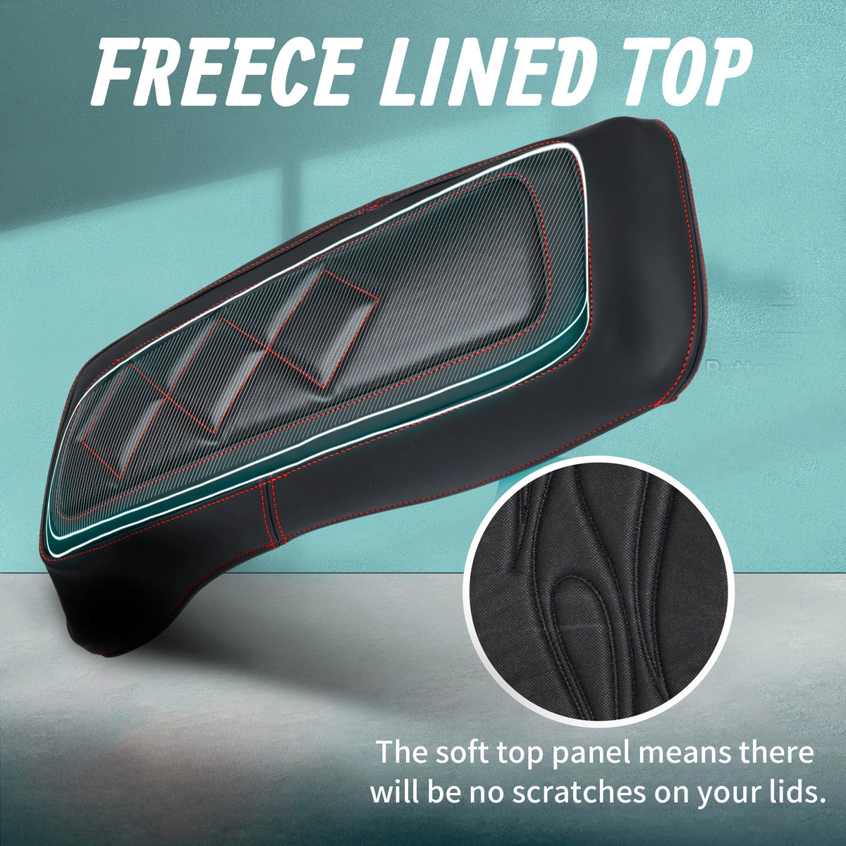 Caches de protection pour sacoches cavalières Harley Touring 1993-2013, cuir microfibre (la paire) - vue 5