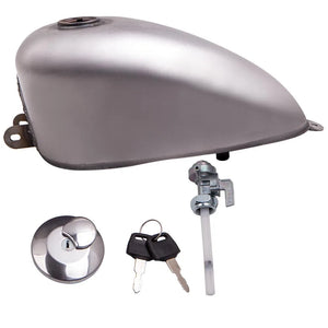 Réservoir d'essence en acier monté sur une Harley-Davidson Sportster style bobber - vue 1