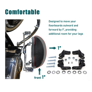 Support de déport de marchepied conducteur pour Harley-Davidson Touring Road Glide, Electra Glide, Street Glide, Road King 1997-2016 – photo 5/7