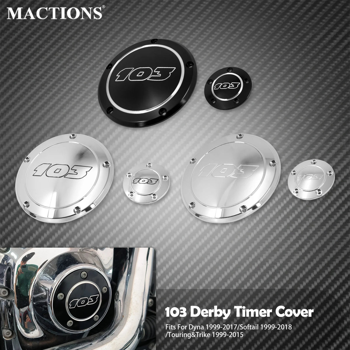 Cache Carter Derby / Timing (5 Trous) - Harley-Davidson Touring, Softail, Dyna – photo 1/9