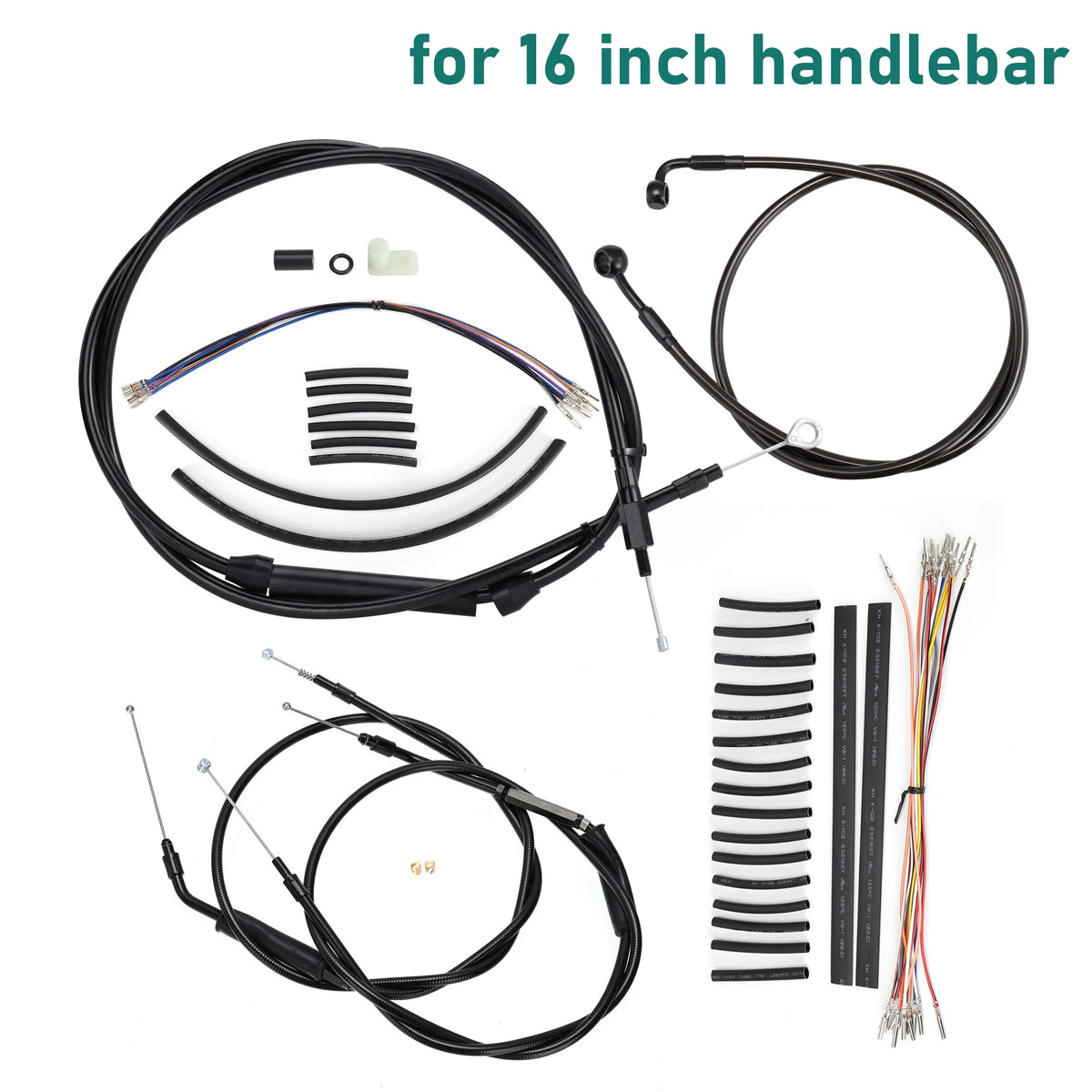 Kit de Câbles Rallongés 12"/14"/16" pour Guidon - Harley-Davidson Dyna 1996-2006 (Sans ABS) – photo 8/11
