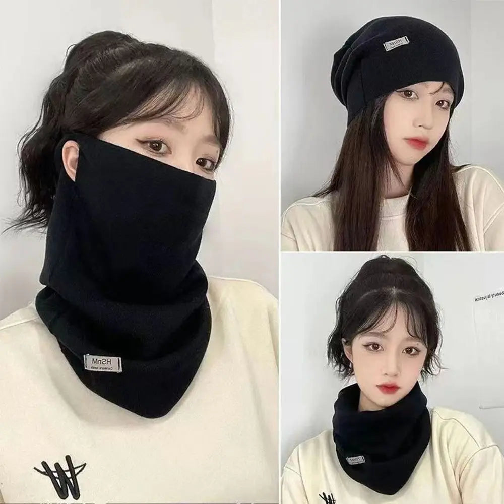 Cache-cou masque en polyester tricoté pour l'hiver - vue 1