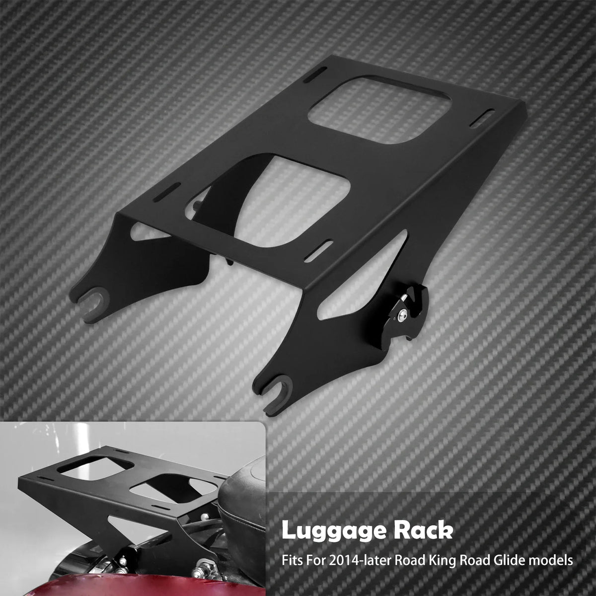 Support de porte-bagages amovible biplace pour Tour-Pak Harley Touring 2014-2025 - vue 7
