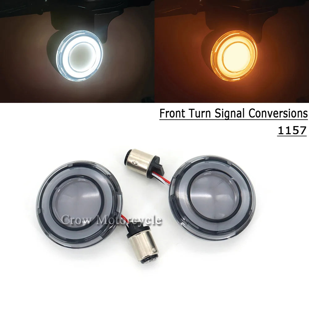 Clignotant LED format bullet chromé pour kit de conversion Harley-Davidson - vue 10
