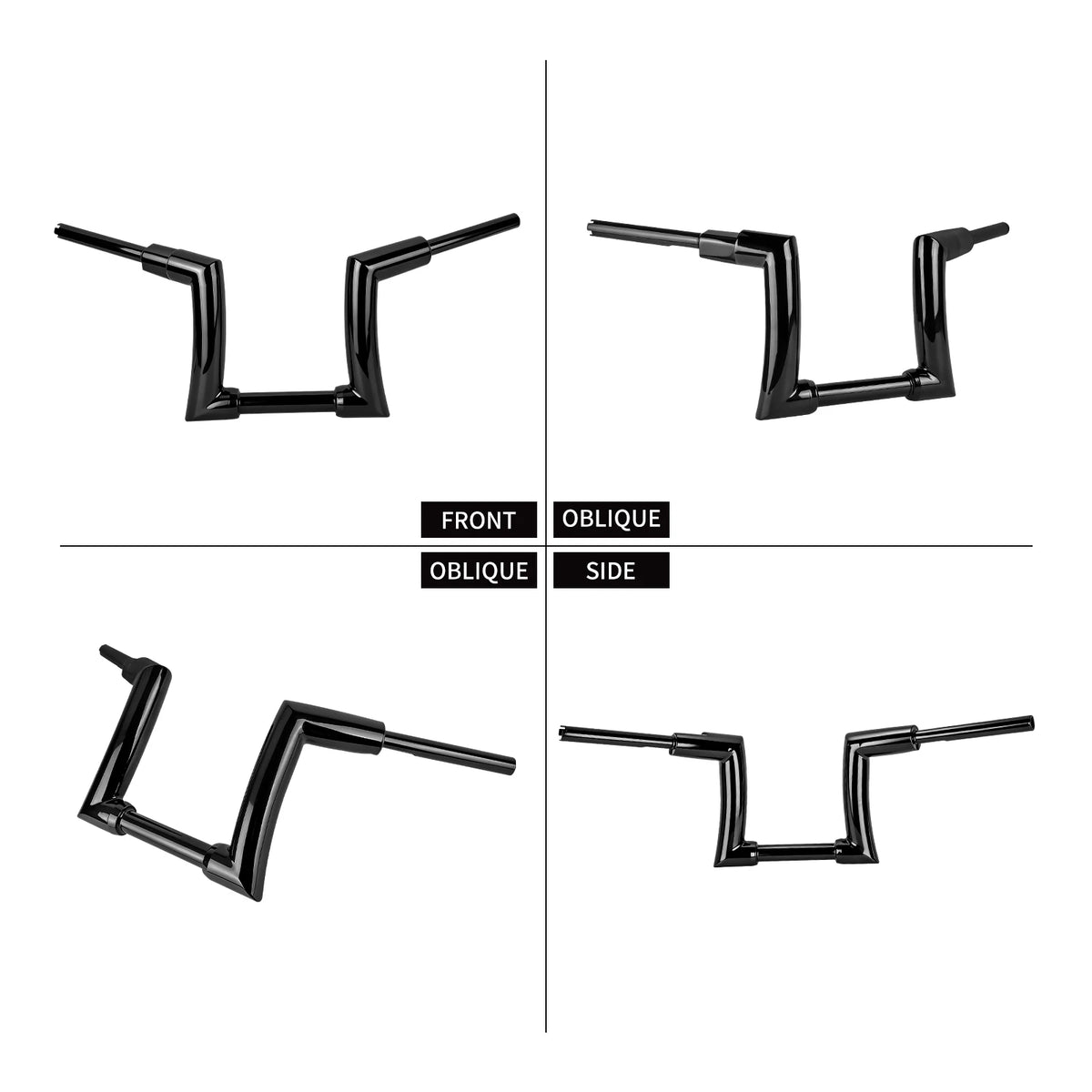 Guidon Ape Hanger 10 pouces noir pour Harley-Davidson - vue 4