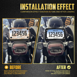 Support de plaque d'immatriculation incliné 3 trous pour Harley-Davidson Softail, FL, Dyna – photo 4/8