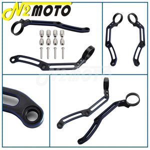 Supports d'amortisseur à réservoir déporté chromés pour Harley-Davidson Touring - vue 4