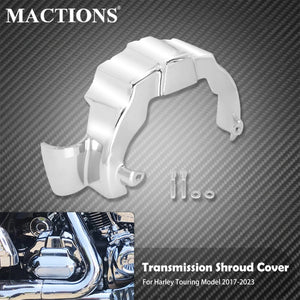 Cache de carter de transmission chromé - Harley Touring Road King, Electra Road Glide, Standard FLHT, FLTRX 2017-2023 – photo 1/7
