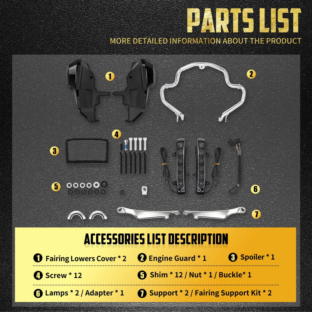 Kit de fixation de carénage bas pour moto Harley-Davidson - vue 12