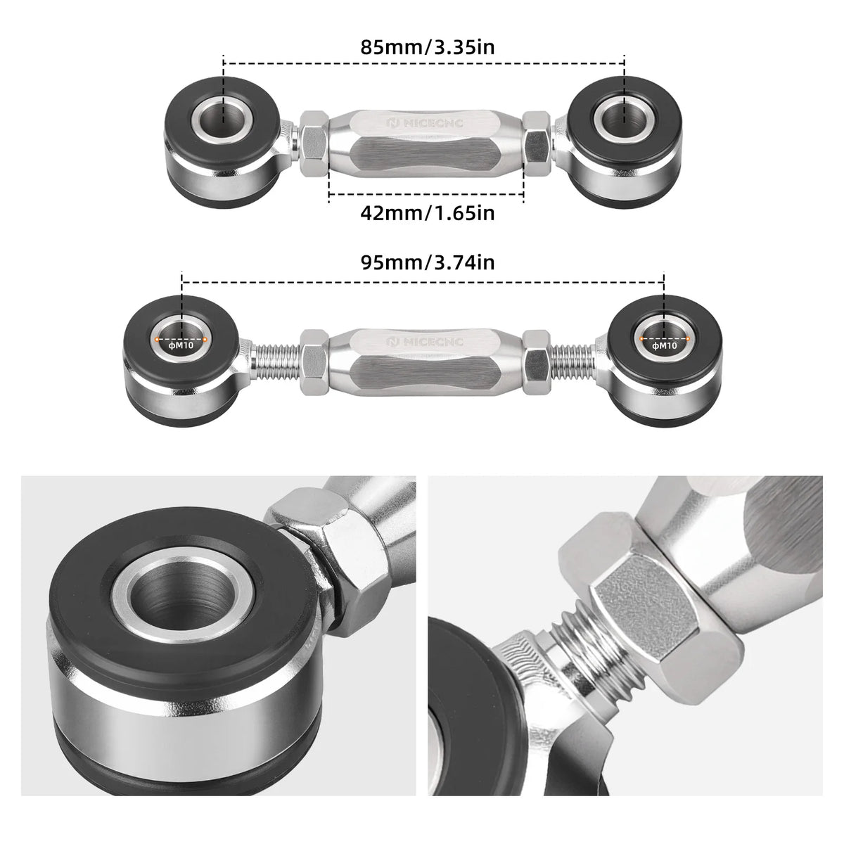 Biellette de stabilisation moteur avant pour Harley Dyna - vue 5