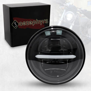 Phare LED 5,75 pouces pour Harley Sportster Dyna Softail - vue 6