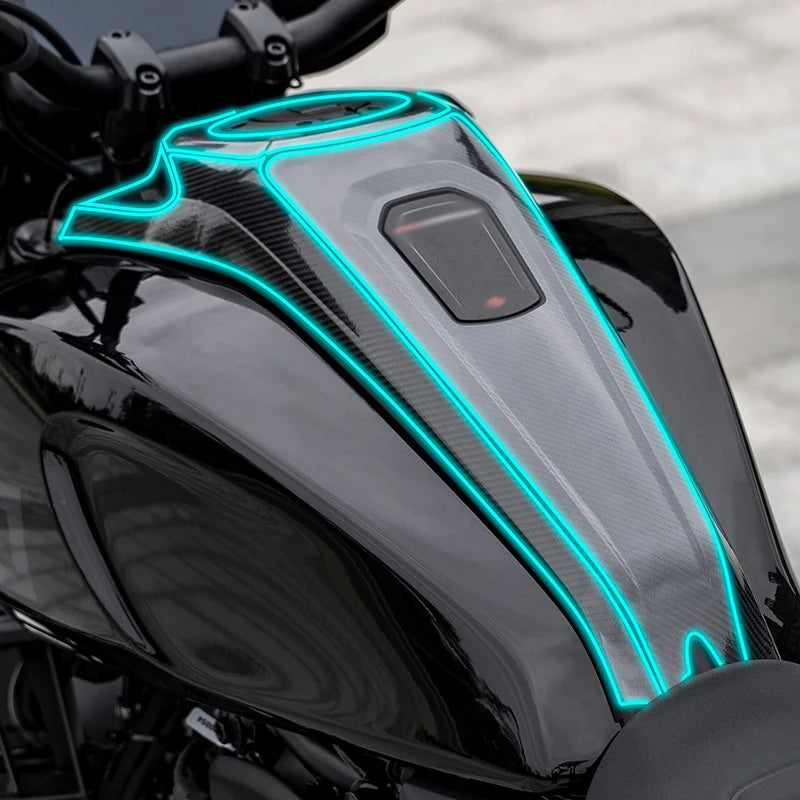 Autocollant effet carbone pour carrosserie de Harley Pan America - vue 2
