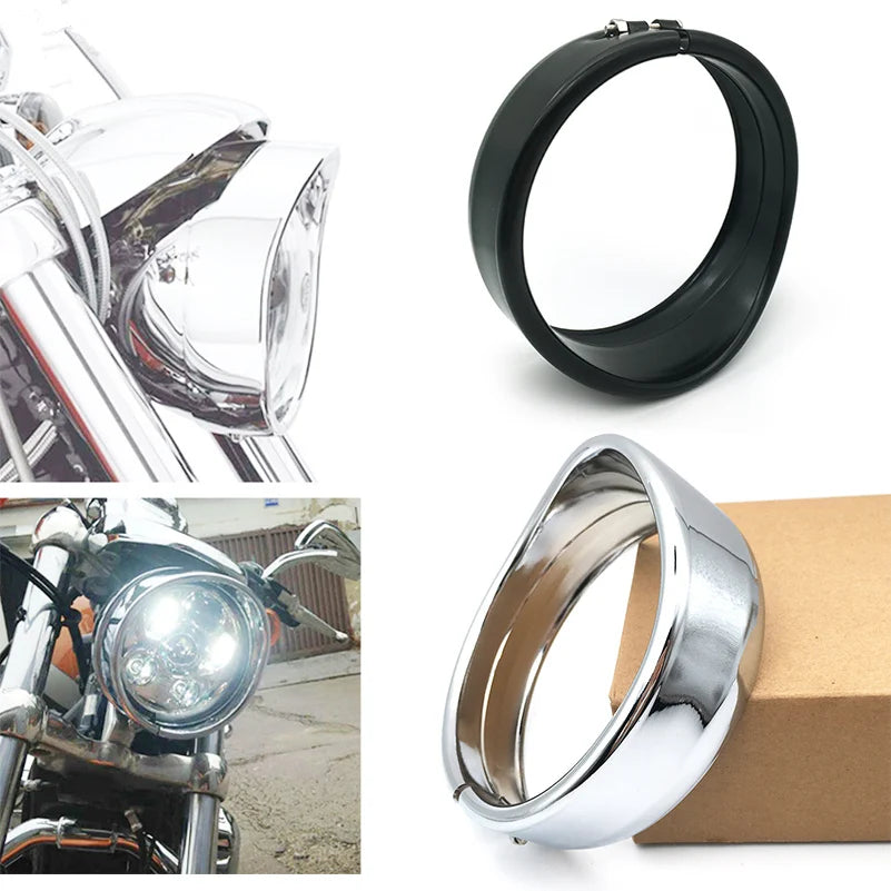 Visière de phare 5,75 pouces pour Harley Sportster - vue 2