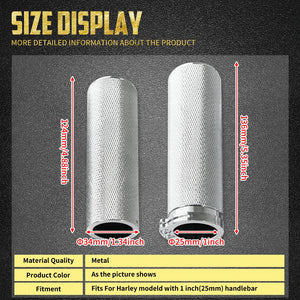 Poignées de guidon tout aluminium moletées pour Harley Sportster Touring - vue 6
