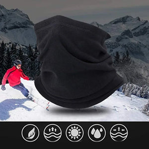 Cagoule polaire noire pour la conduite moto en hiver - vue 3