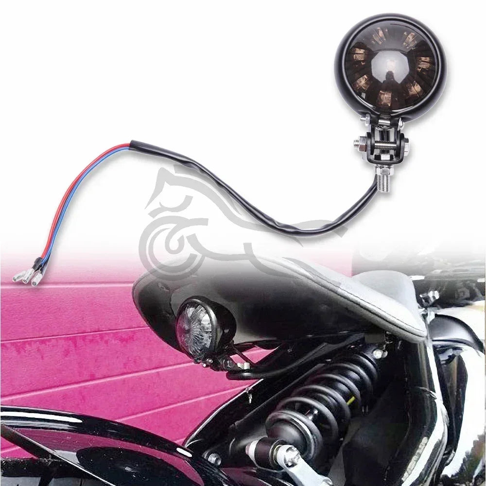 Petit feu arrière rond rétro pour Harley bobber chopper - vue 7