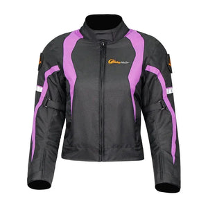 Blouson moto femme d'hiver avec doublure polaire - vue 14
