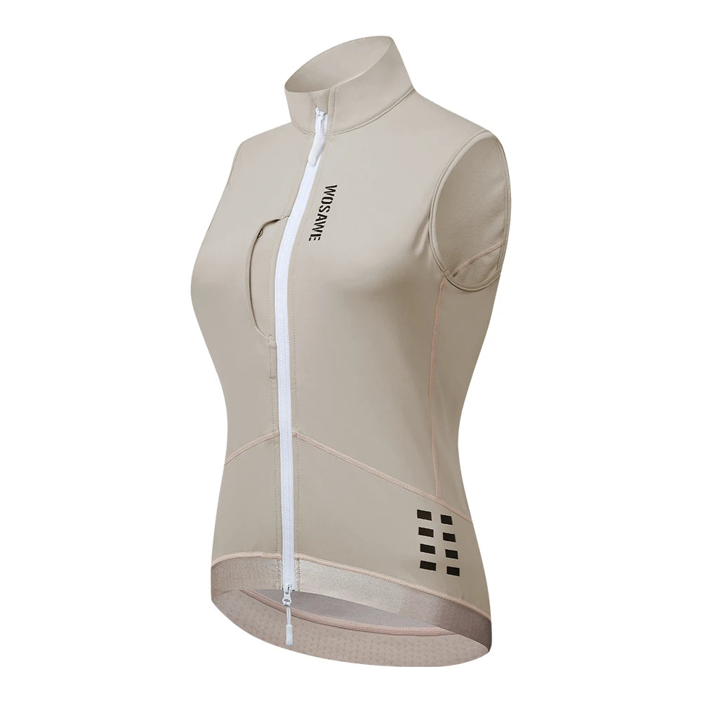 Gilet thermique cyclisme WOSAWE noir sans manches - vue 9