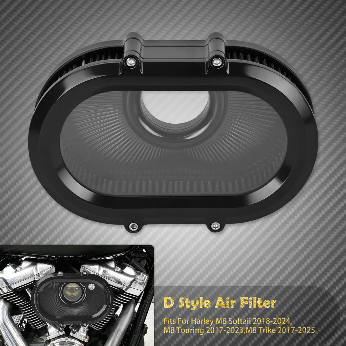 Kit Filtre à Air avec Anneaux Colorés - Harley-Davidson M8 Touring, Softail, Trike – photo 10/10