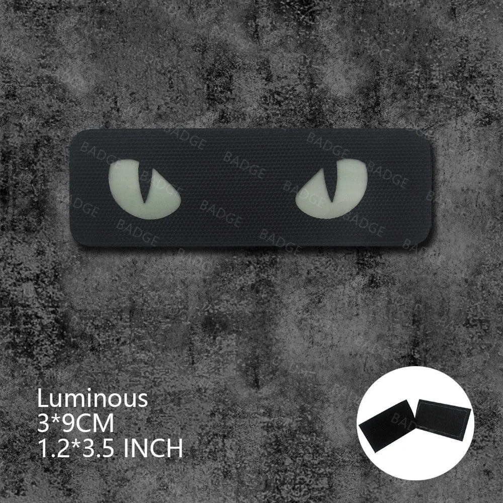 Écusson tactique phosphorescent yeux de chat - vue 32