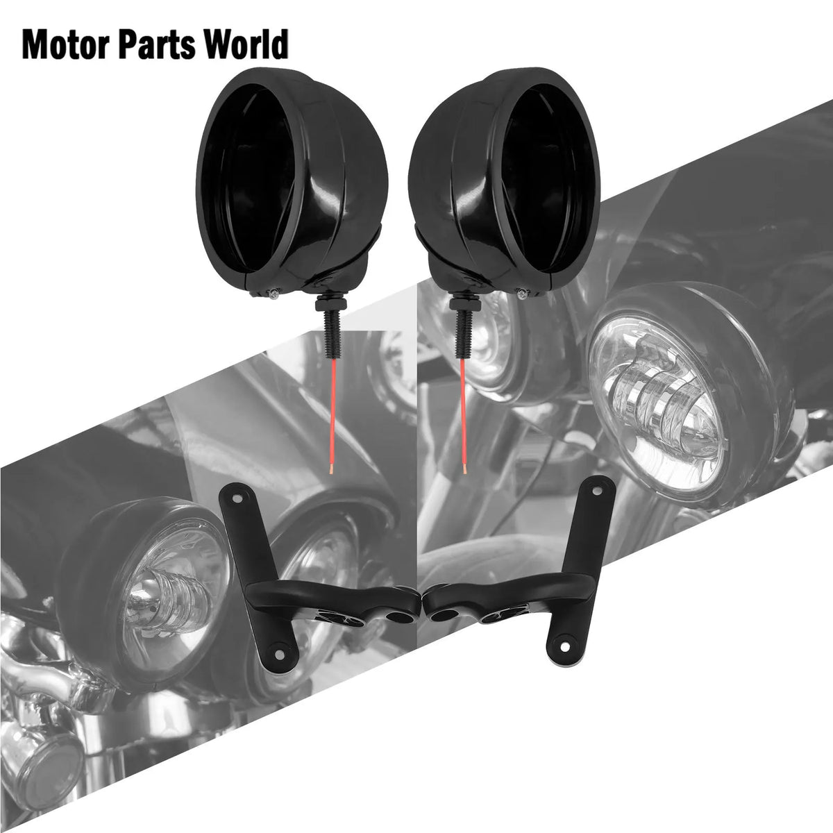 Boîtiers et supports de feux additionnels pour Harley Touring - vue 1