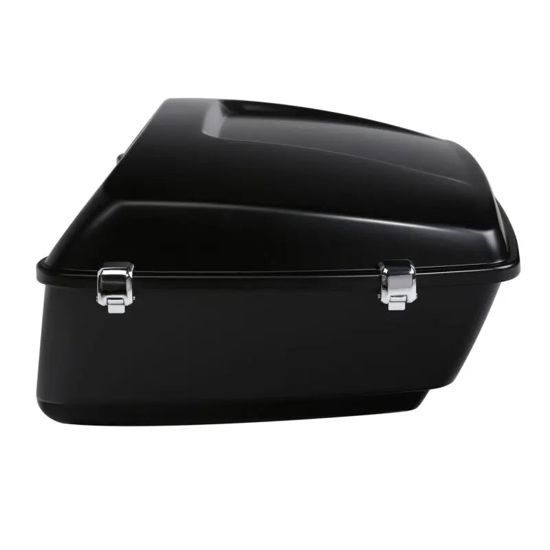 Malle arrière noire King Size montée sur une Harley-Davidson Touring - vue 4