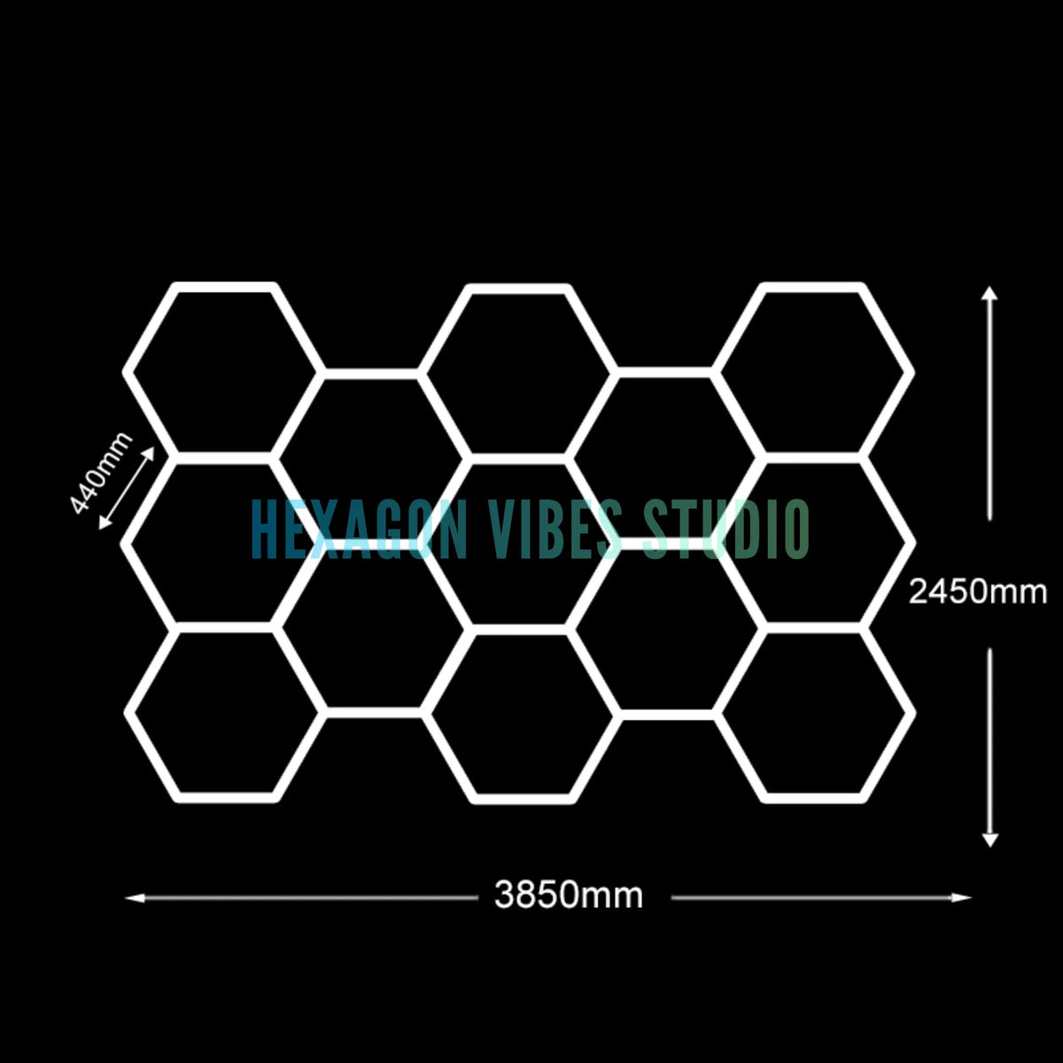 Panneau LED hexagonal nid d'abeille 6500K pour garage, salon de coiffure et atelier – photo 22/36