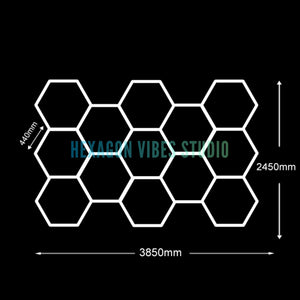 Panneau LED hexagonal nid d'abeille 6500K pour garage, salon de coiffure et atelier – photo 22/36