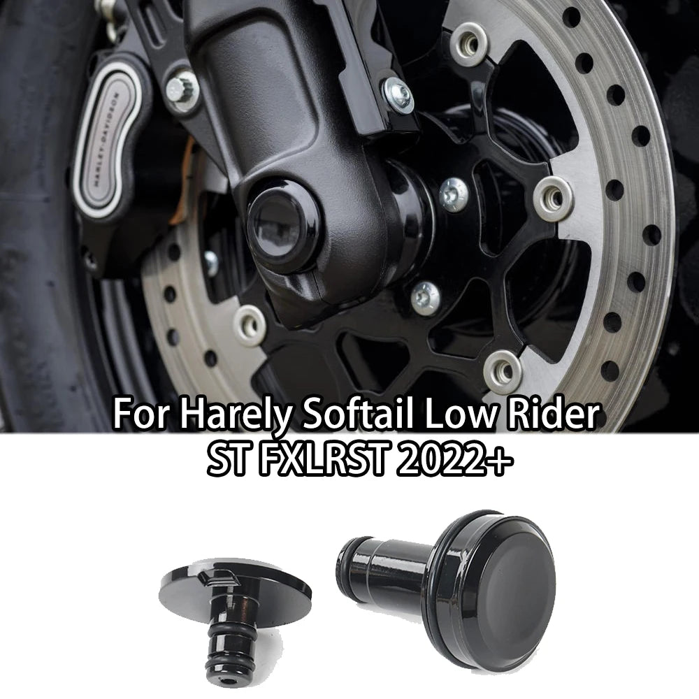 Caches d'Écrou d'Essieu Avant Décoratifs pour Harley Softail Low Rider S/ST – photo 1/7