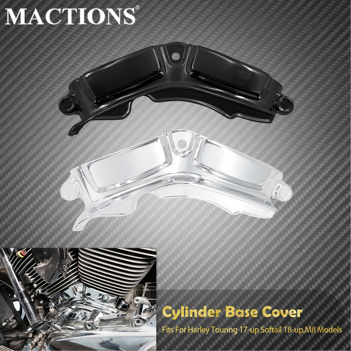 Cache latéral de base cylindre en aluminium - Harley Softail 2018 et +, Touring et Trike 2017 et + – photo 1/8