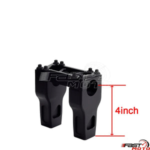 Risers de guidon T-Bar noirs pour moto Harley-Davidson Dyna - vue 24