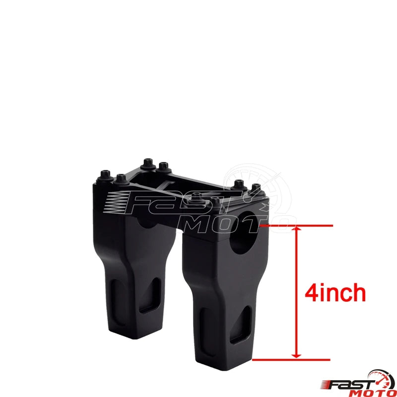 Risers de guidon T-Bar noirs pour moto Harley-Davidson Dyna - vue 24