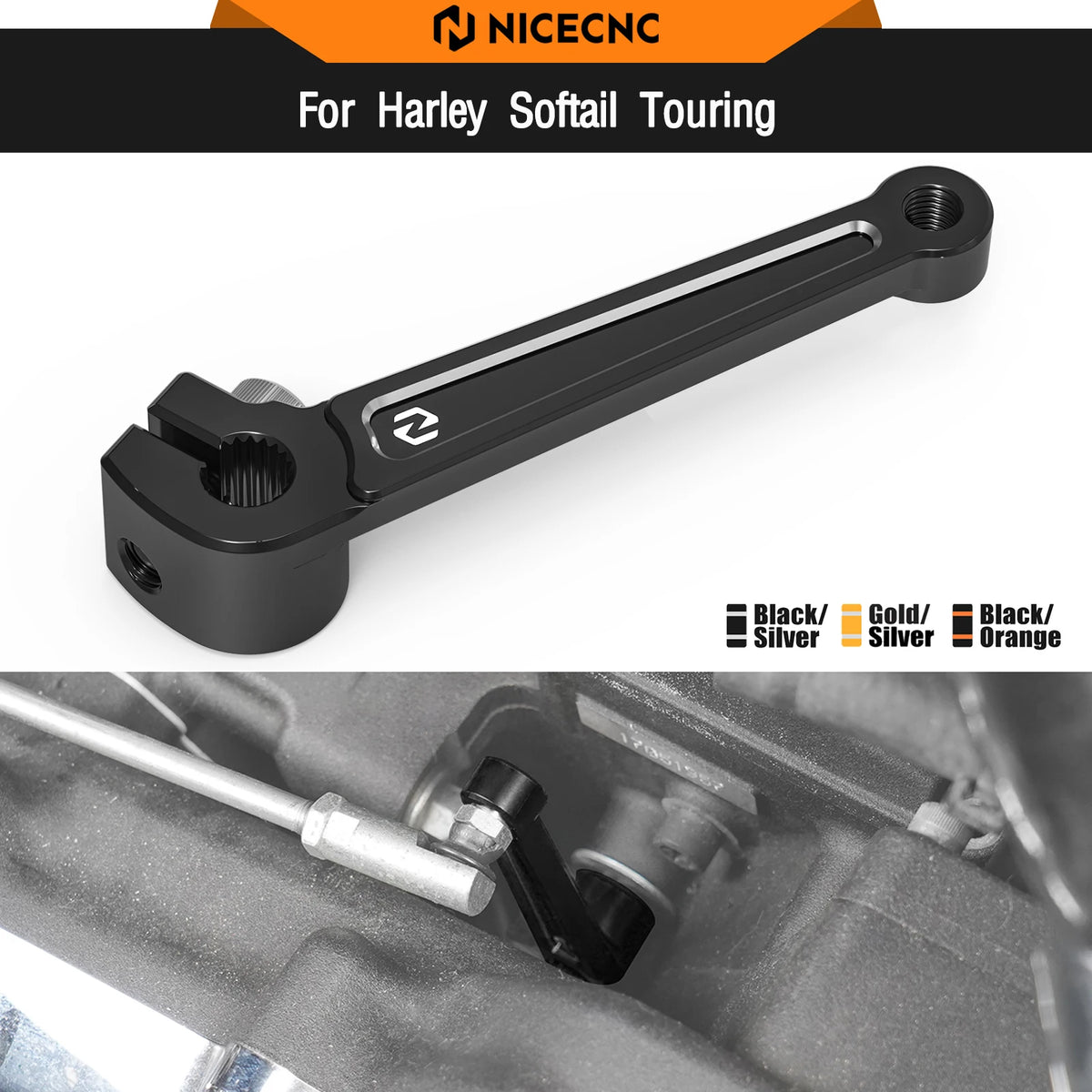 Levier de Sélecteur Interne (Inner Shifter Shaft) Aluminium - Harley-Davidson Fat Boy, Heritage Classic, Street Glide, Road King, Deluxe – photo 1/9