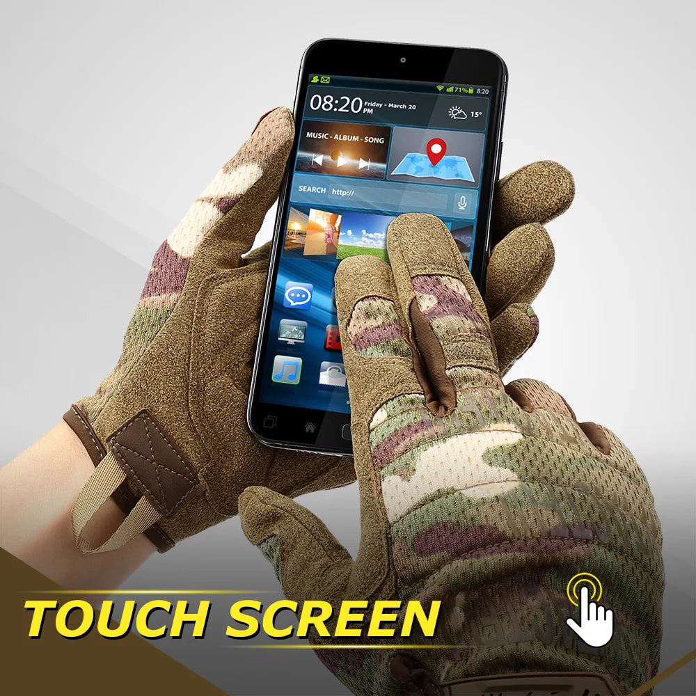 Gants tactiques camouflage - vue de face - vue 3