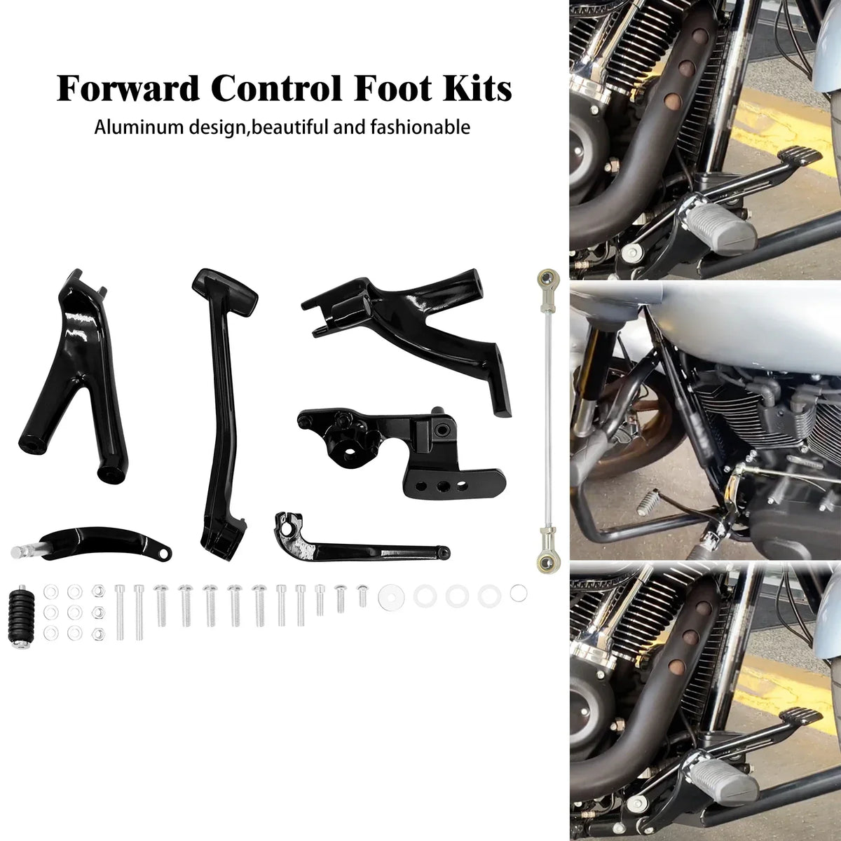 Kit de repose-pieds à commandes avancées pour Harley Softail Low Rider, Street Bob et Standard 2018-2025 – photo 1/7