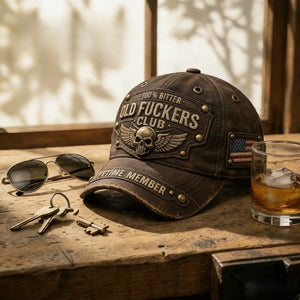 Casquette coton délavé brodée tête de mort - vue produit - vue 3