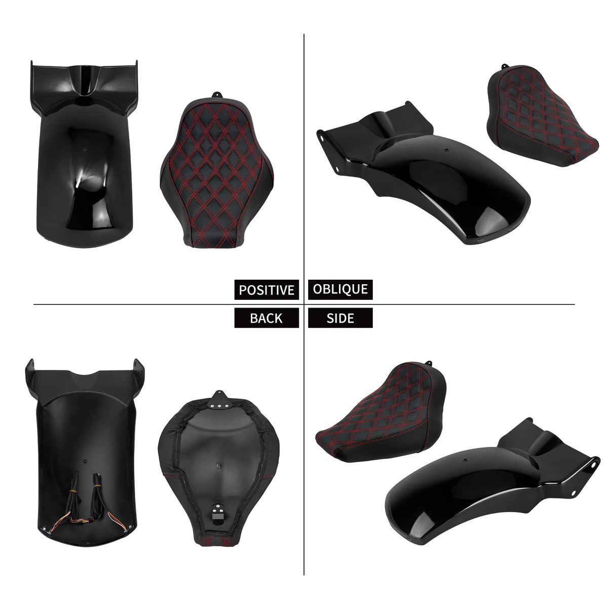 Kit garde-boue arrière et selle solo pour Harley-Davidson Softail - vue 4