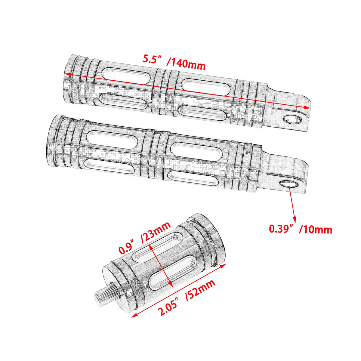 Kit repose-pieds CNC, poignées et pointes de sélecteur en aluminium pour Harley-Davidson Softail, Sportster 883, 1200, Touring, Road King, Dyna – photo 3/16